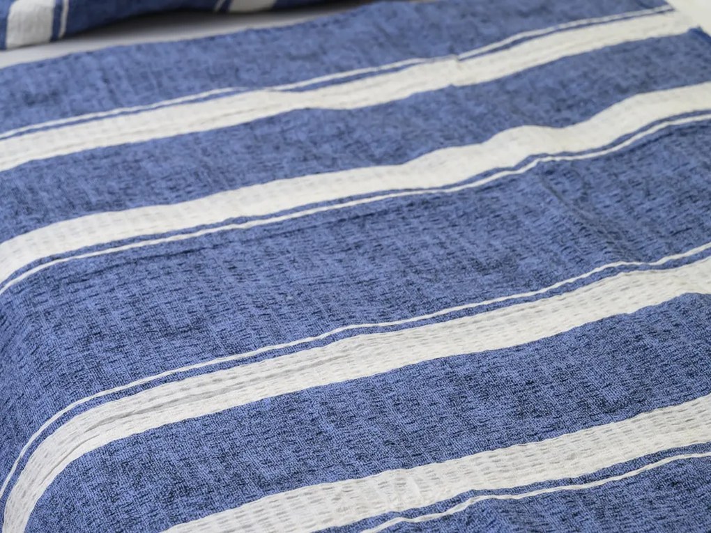 Krepové obliečky z Renforcé bavlny BLUE LINE modré Rozmer obliečky: 70 x 90 cm | 140 x 200 cm