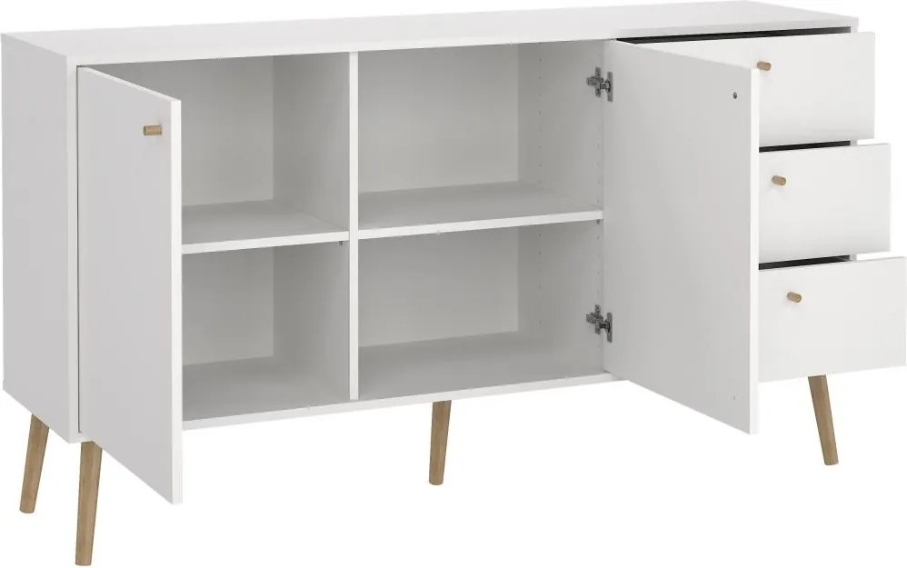 Komoda Boazy 147 cm bílá