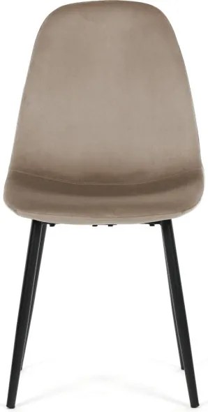 Jedálenská stolička zamatová, béžová CT-V2971 CRM4