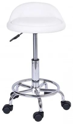 Otočná barová stolička Lomo biela