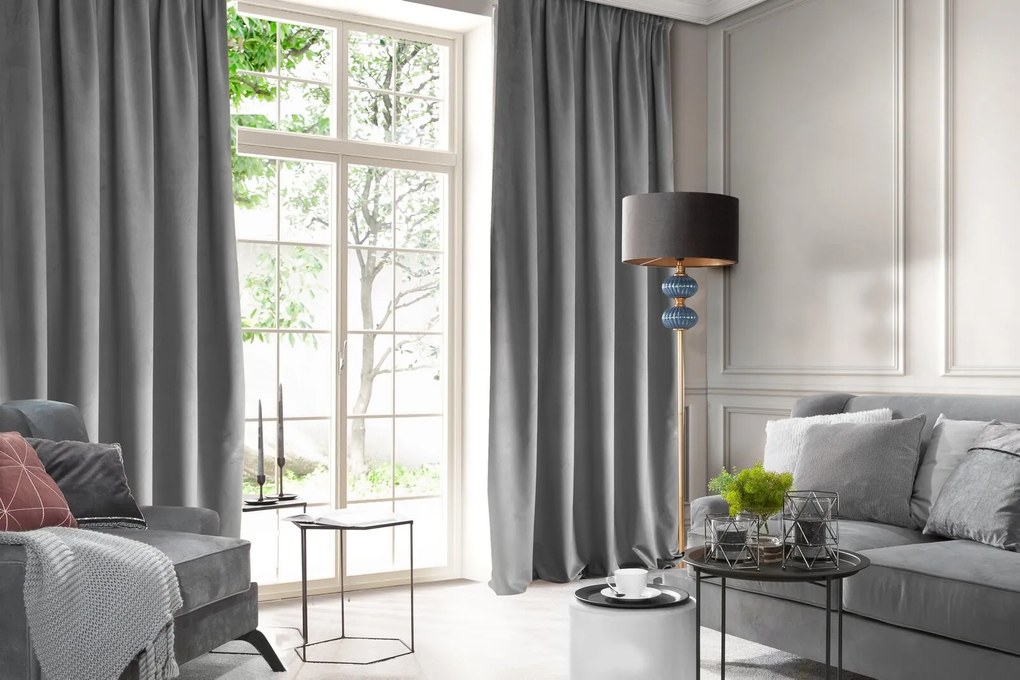 ZATEMŇOVACÍ ZÁVES NA PÁSKE ROSA 135X300 CM SIVÁ