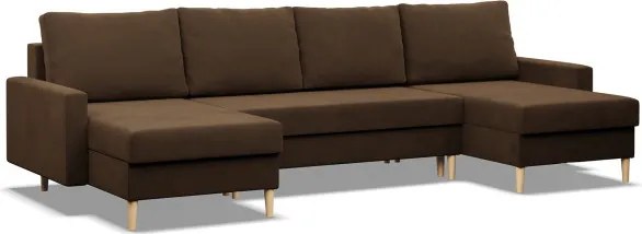 Sedacia súprava BLANK Comfort v tvare U hnedá