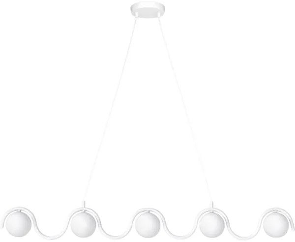 Luster na lanku SINUS 5xG9/8W/230V biely