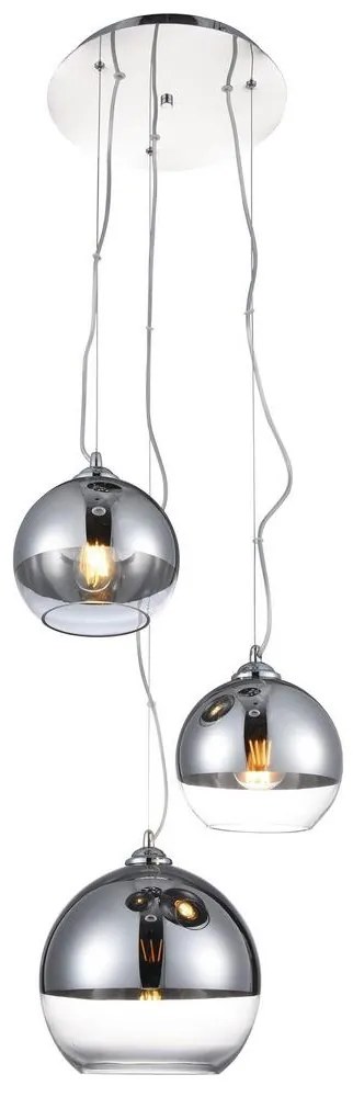 Azzardo AZ4750 - Luster na lanku BALL 3xE27/40W/230V guľatý