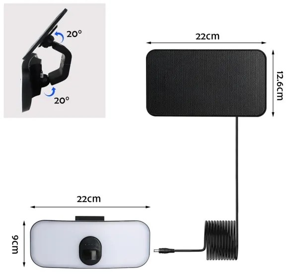 Immax 08500L - LED solárne nástenné svietidlo so senzorom LED/13W/3,7V 4000K IP6