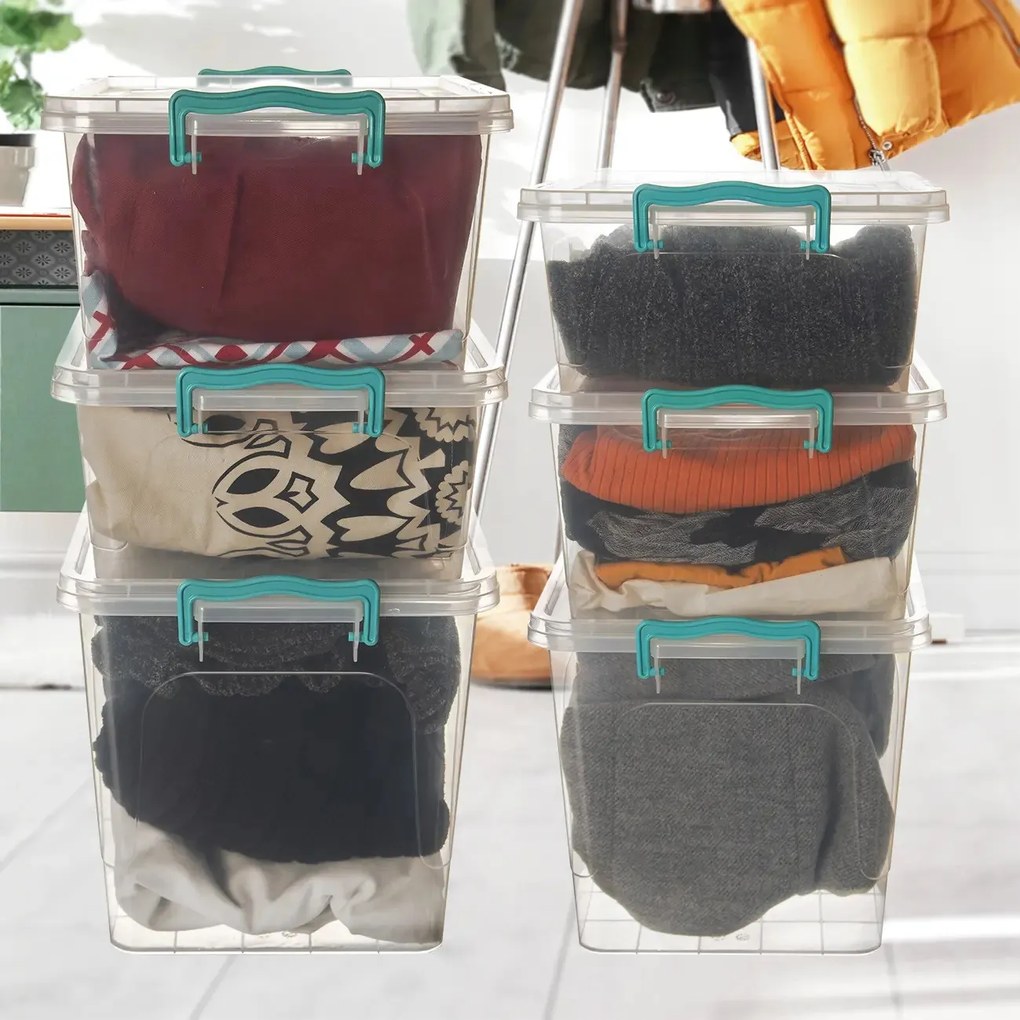 Orion Transparentný úložný box s vekom, UHO, obdĺžnikový nízky box 10l, 41x28x14cm