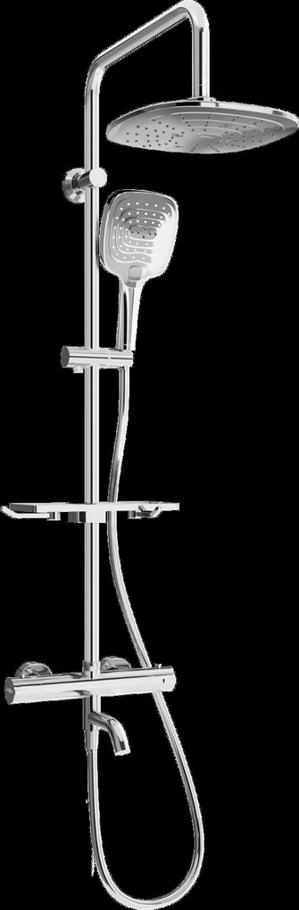 Mexen - KT17 sprchový set s termostatickou vaňovou batériou Kai, chrómová, 779001793-00