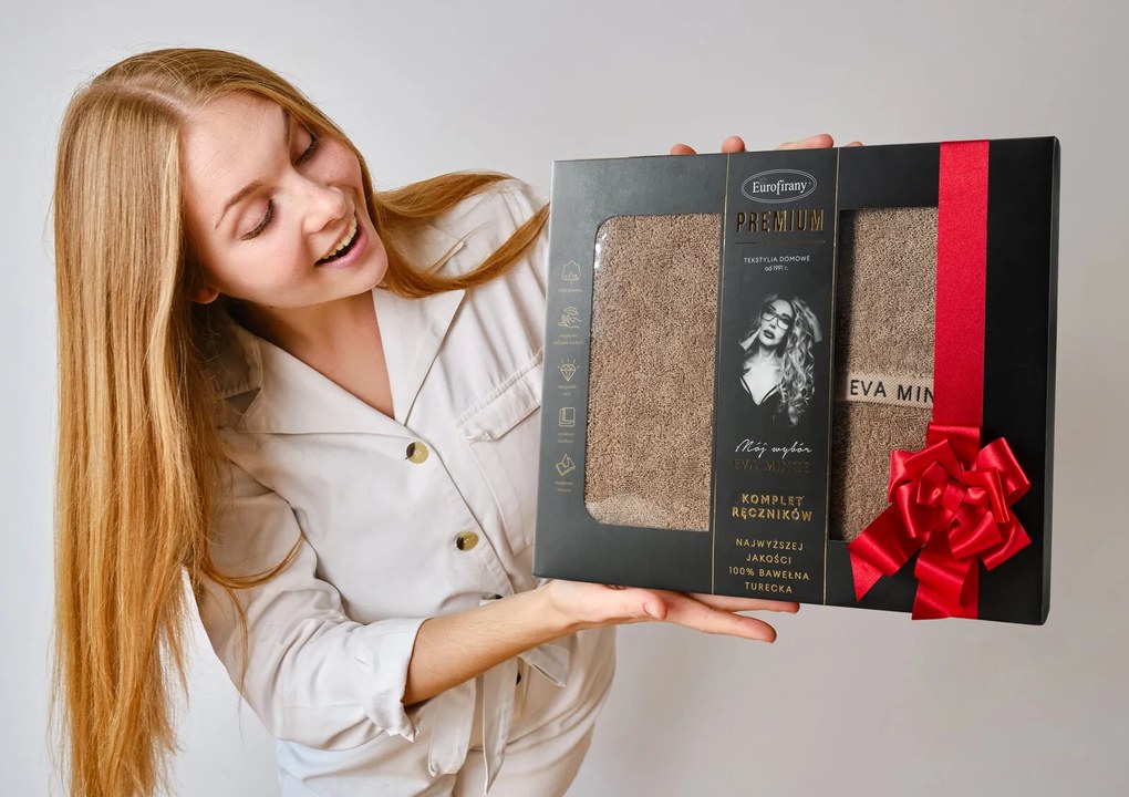 FROTÉ UTERÁK EVA MINGE VENUS SADA 1KS 30X50 CM, 1KS 50X90 CM, 1KS 70X140 CM MEDOVÁ