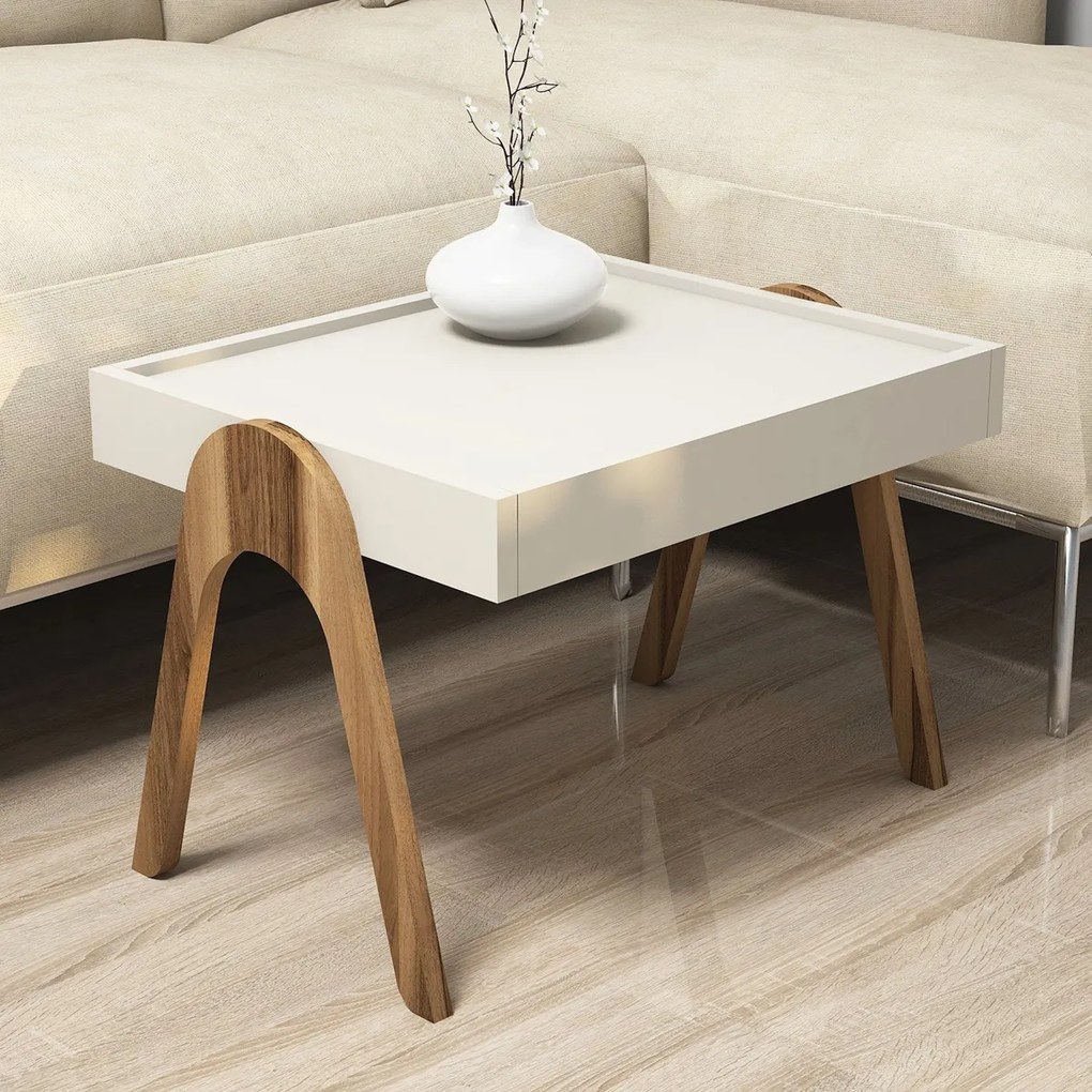 Rozkladací stôl Roma Cream, 3 ks