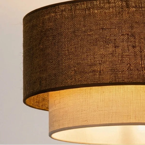 BRILAGI - LED stropné svietidlo BOHO ECO 1xE27/10W/230V pr. 40 cm hnedá/krémová