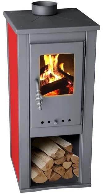 Krbové kachle Thalia Okta M, 3,9 kW, 120 mm, červená