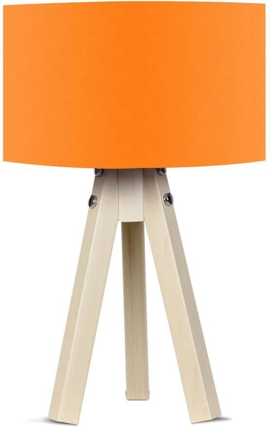 Stolová lampa s oranžovým tienidlom Kate Louise Naturel