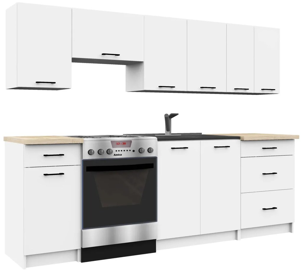 Kuchynská linka Olivie S 60 cm 3S biela