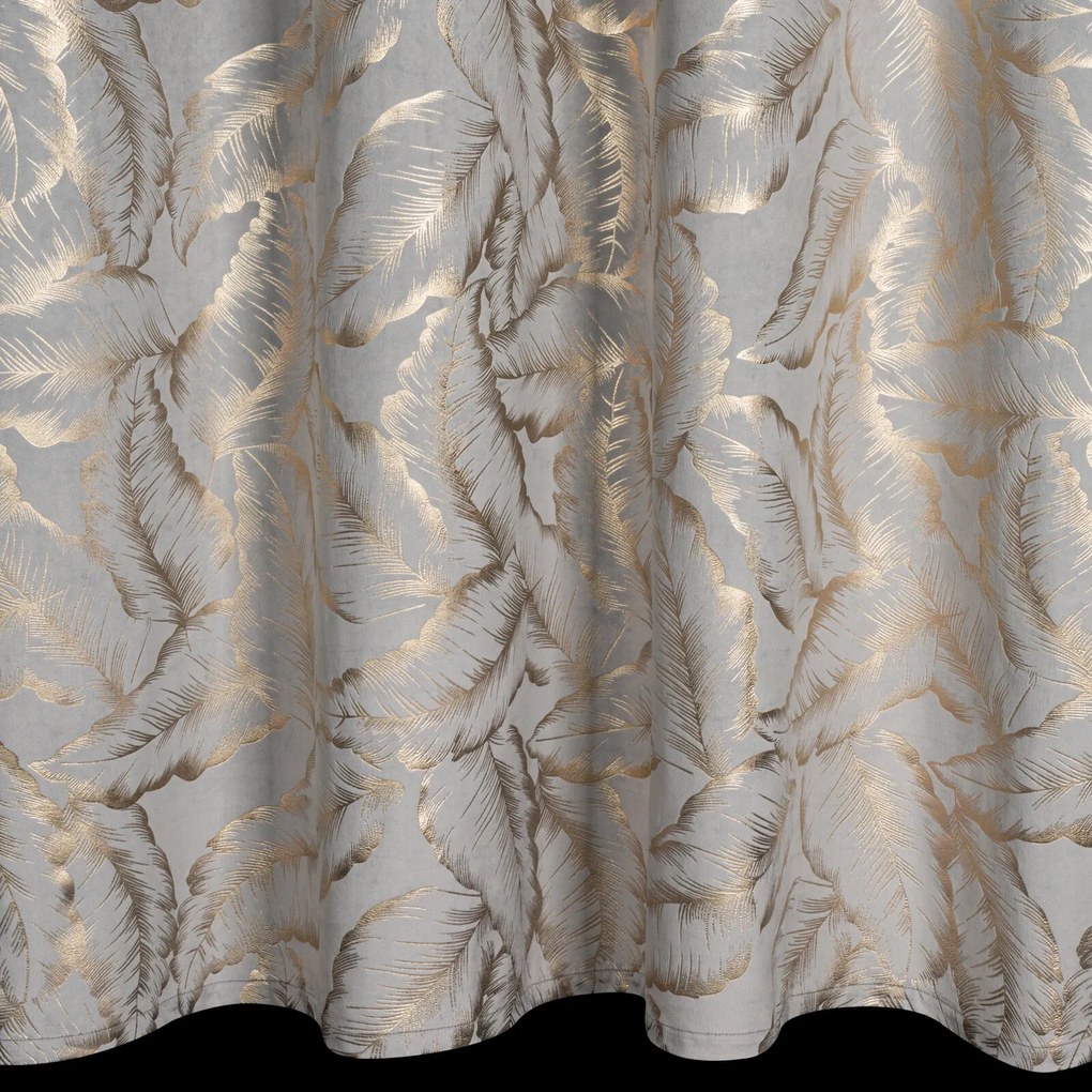 EUROFIRANY ZATEMŇOVACÍ ZÁVES NA KRÚŽKOCH MILENA 140X250 CM LISTY