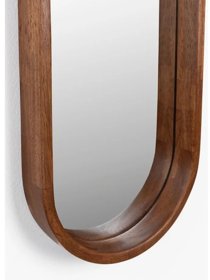 Nástenné zrkadlo s dreveným rámom 24x120 cm Nyko – White Label