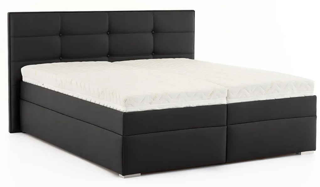 DREVONA Manželská posteľ 180 cm čierna koženka ANDORA, Eternity 14
