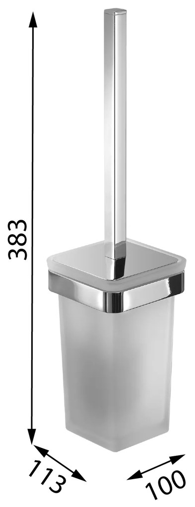 Gedy Gedy, SAMOA WC kefa závesná, mliečne sklo, chróm, A83313