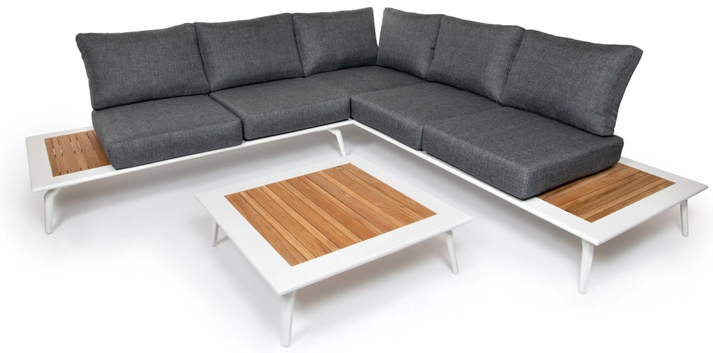 Záhradný hliníkový nábytok BENDIGO 5 biely