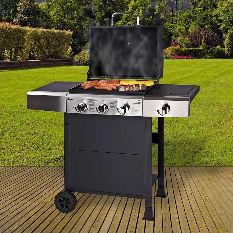 DEMA Plynový gril záhradný 3+1 horáky 12,6 kW Oklahoma