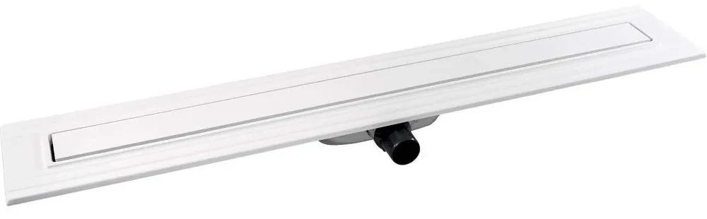 I-DRAIN Liquid sprchový žľab z nerezovej ocele s roštom, pre liate podlahy, dĺžka 700 mm, biely, ED.SS.0700.W