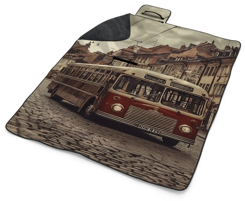 Sablio Plážová deka Historický autobus: 200x140 cm