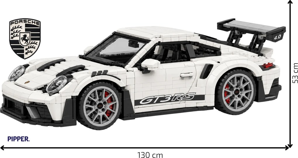 60x130cm LEGO Porsche 911 GT3RS - textilná nálepka na stenu