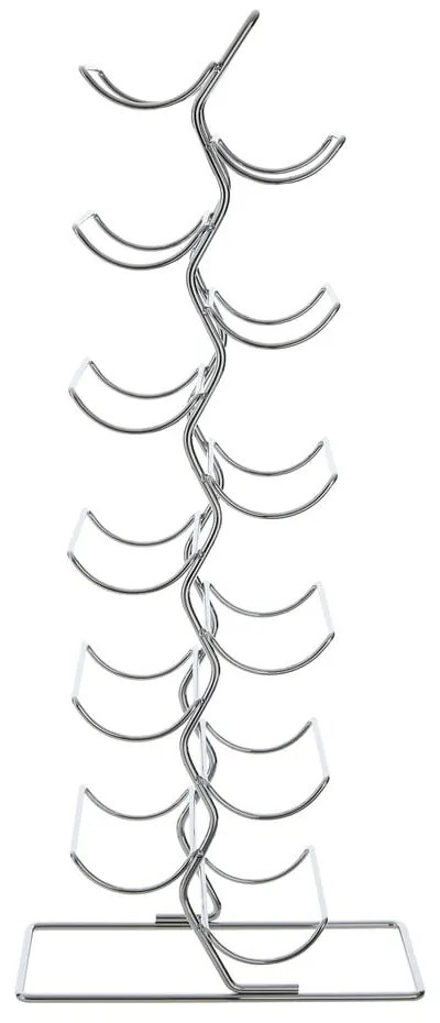 Kovový regál na víno v striebornej farbe počet fliaš 12 Jaxen – Premier Housewares