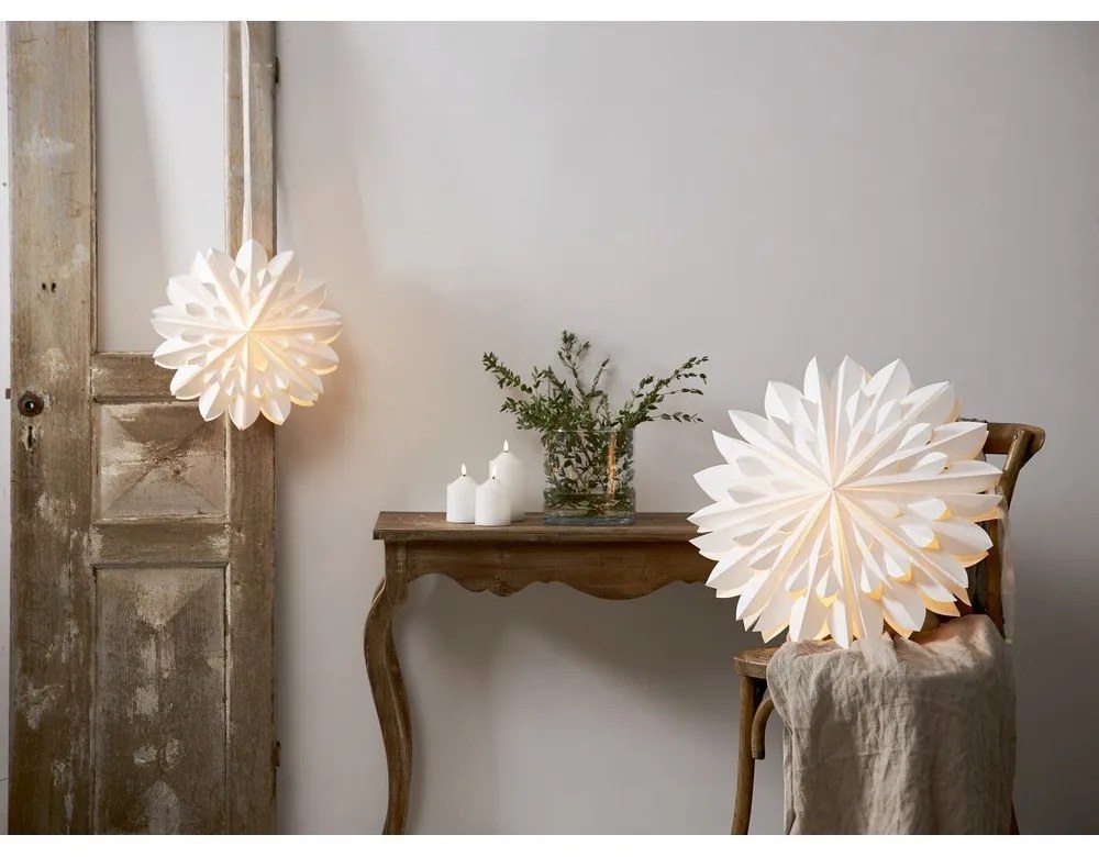 Biela vianočná svetelná dekorácia ø 40 cm Clipp - Star Trading