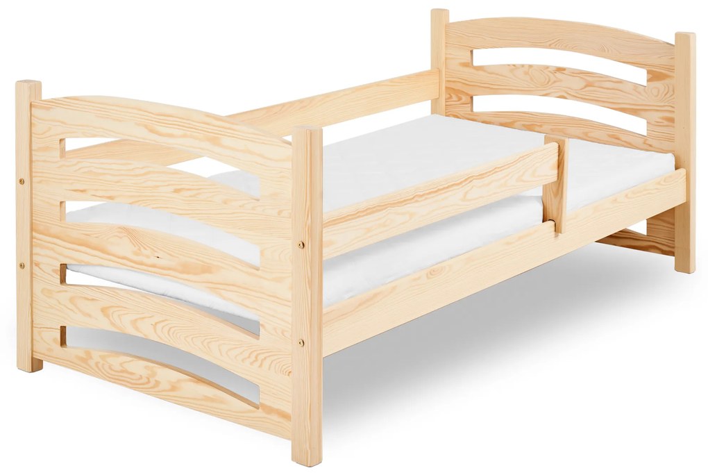 Detská posteľ MELA 80 x 160 cm, borovica Rošt: S lamelovým roštom, Matrac: Matrac EASYSOFT 10 cm