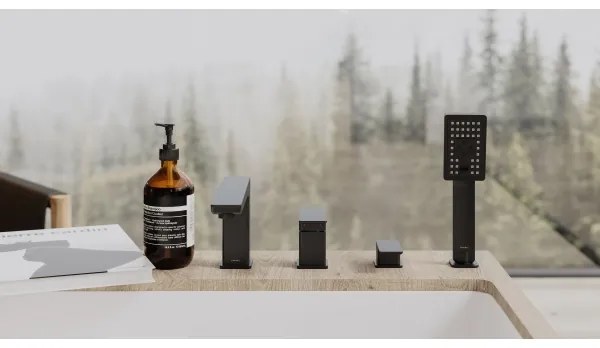 OMNIRES PM7432BL - Vaňová batéria 4-otvorová PARMA matná čierna