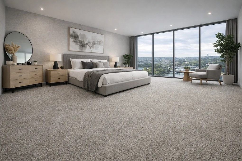 Metrážny koberec Bingo 5Y92 šedý, na mieru, šíře 4m, šedá, filc, chodba / predsieň, Vorwerk