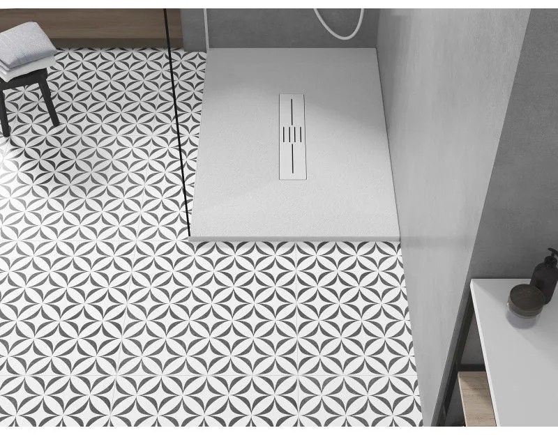 Mexen Toro, SMC obdĺžniková sprchová vanička 110 x 90 cm, biela, biela krytka, 43109011-W