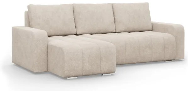 Rohová rozkladacia sedačka ABRIELLE ľavá, béžová