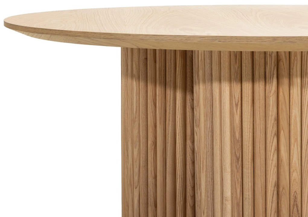 Kruhový konferenční stolek Vesby 100 cm dub přírodní/jasan