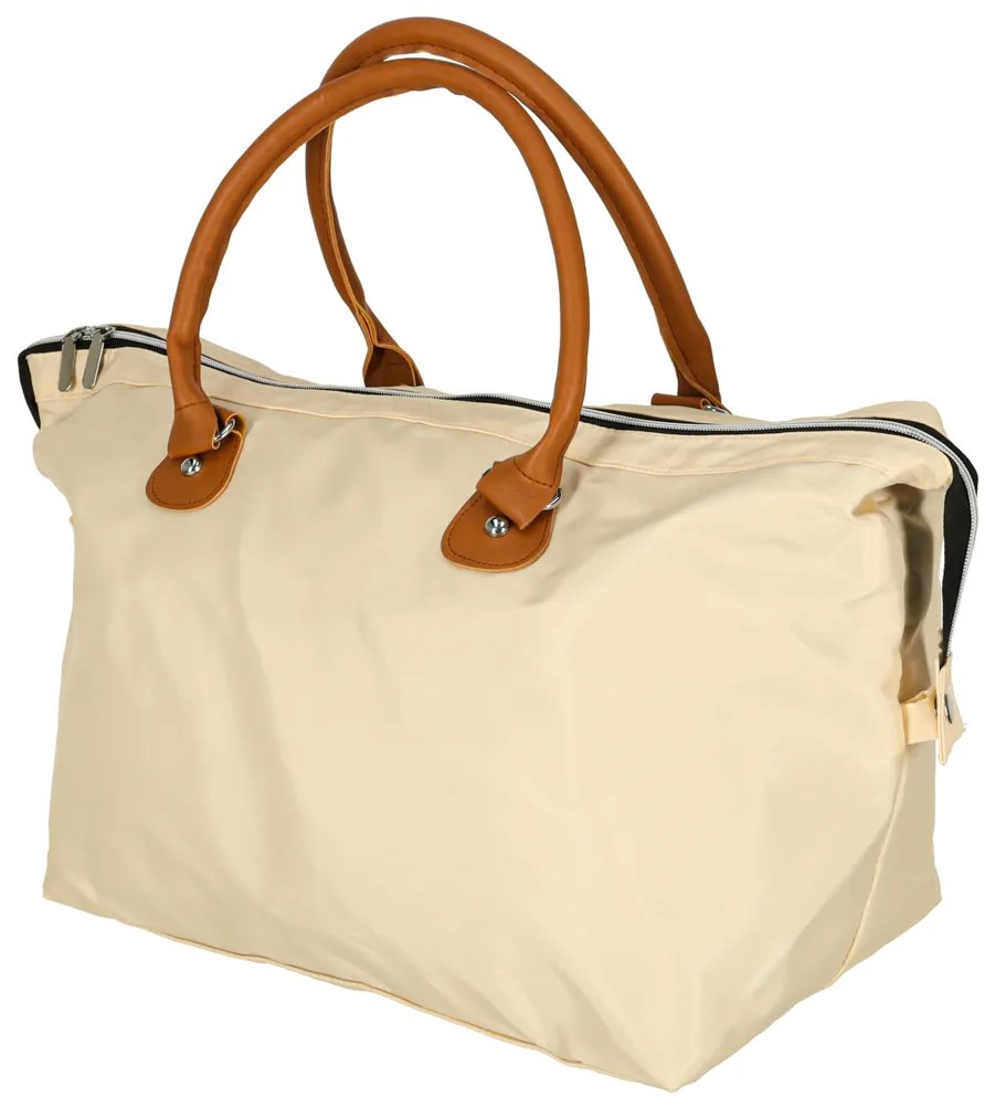 KIK Dámska multifunkčná taška na kočík 48x30x21 cm s 2 vrecúškami, polyester, béžová