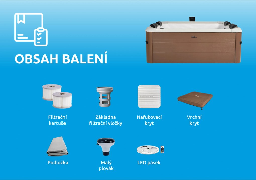 Mspa | Bazén vírivý MSPA OSLO AMBER AERO PLUS- F-AM063WAP | 11400305