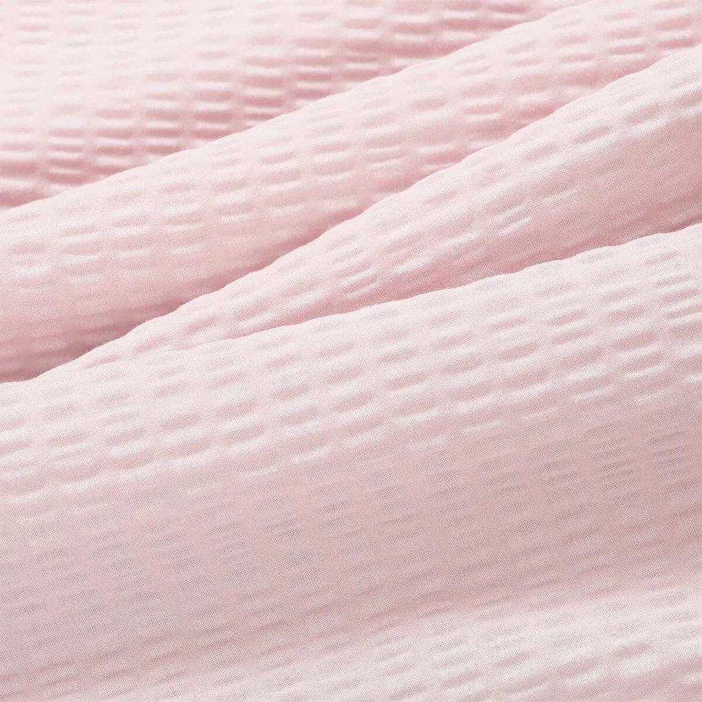 Goldea detské krepové obliečky duo - maľované dúhy s púdrovo ružovou 150 x 200 a 50 x 60 cm