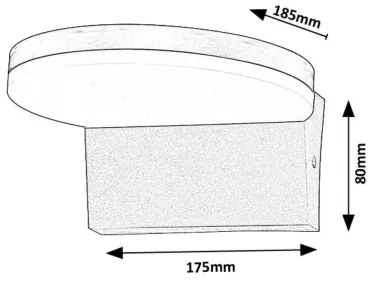 Rabalux 77117 - LED Vonkajšie nástenné svietidlo BATIDA LED/9W/230V IP54 čierna