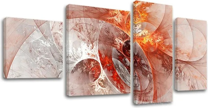 Obraz na plátne 4 dielny ABSTRAKT AB053E40