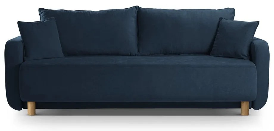 Tmavomodrá rozkladacia pohovka s úložným priestorom 231 cm Elen – Micadoni