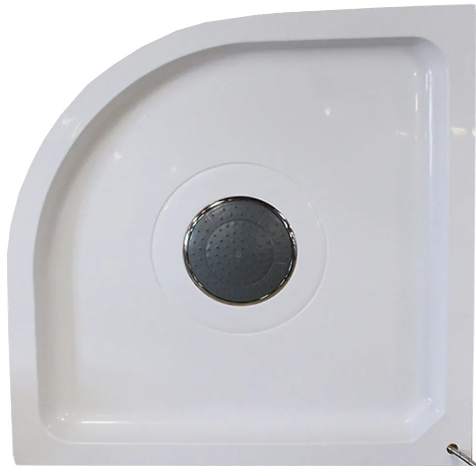 Mereo Mereo, Sprchový box, štvrťkruh, so strieškou, s vaničkou, satin ALU, sklo Point, zadne steny biele, MER-CK35172KBSW