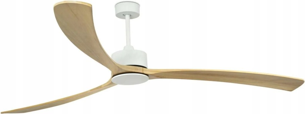Faro Kauai XL stropný ventilátor biely, drevené lopatky, DC motor, XXL