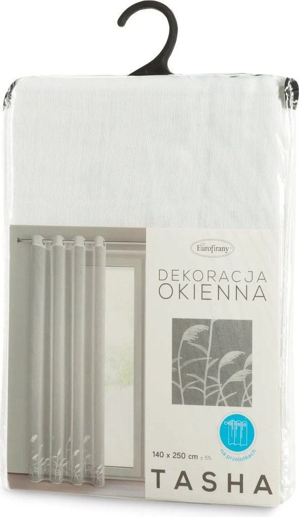 ZÁCLONA NA KRÚŽKOCH TASHA 140X250 CM VZOROVANÁ