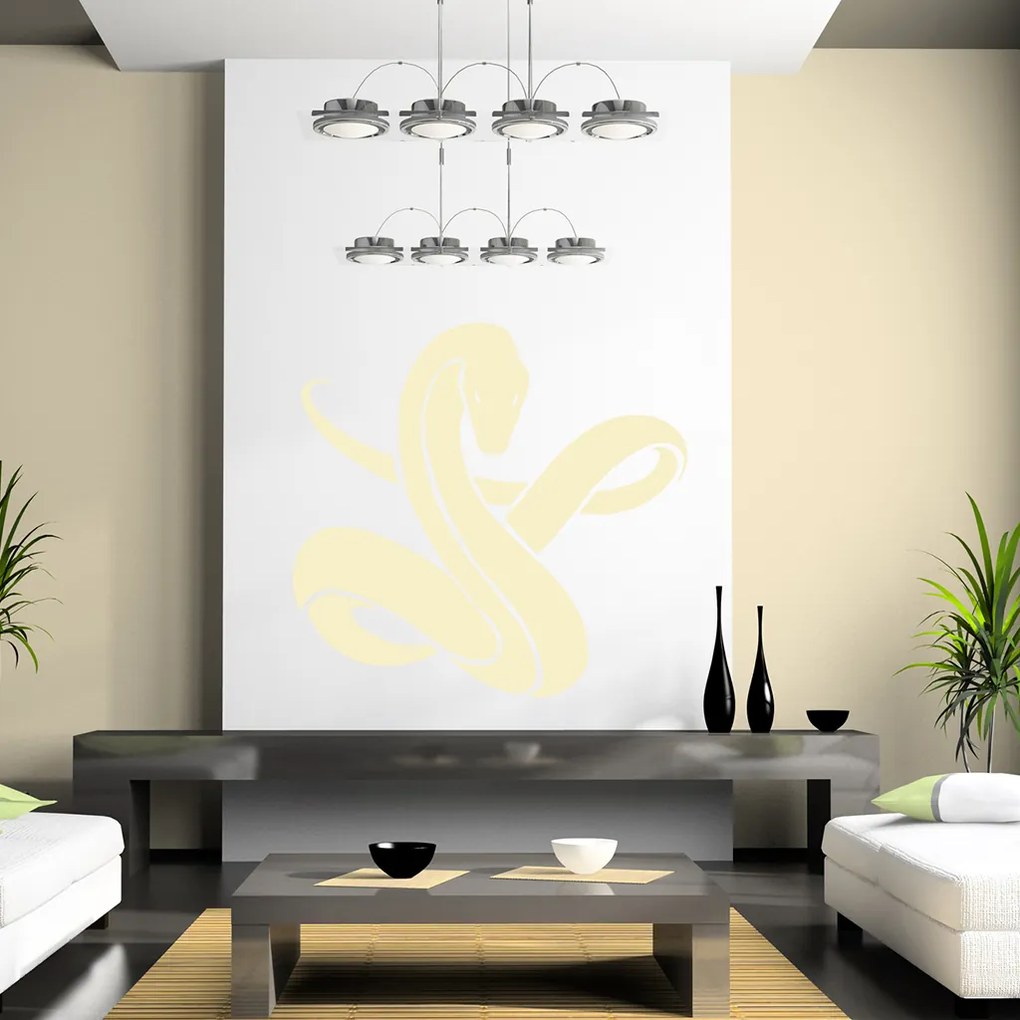Veselá Stena Samolepka Hadí tanec Farba: fialová, Veľkosť: 100 x 95 cm