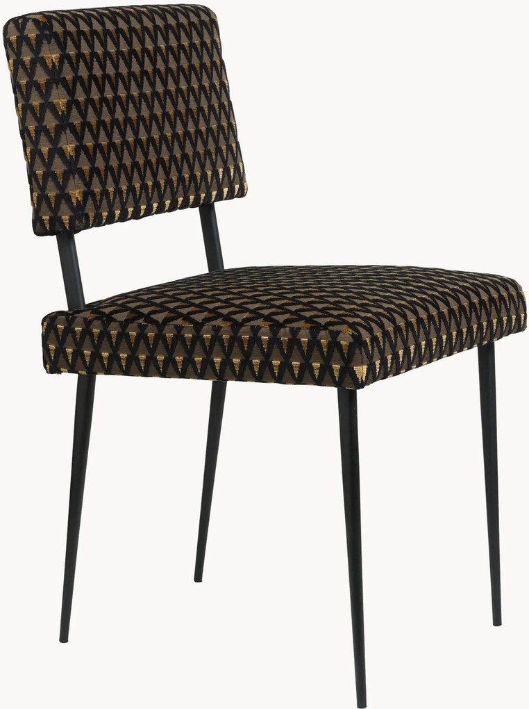 Čalúnená zamatová jedálenská stolička M-Chair
