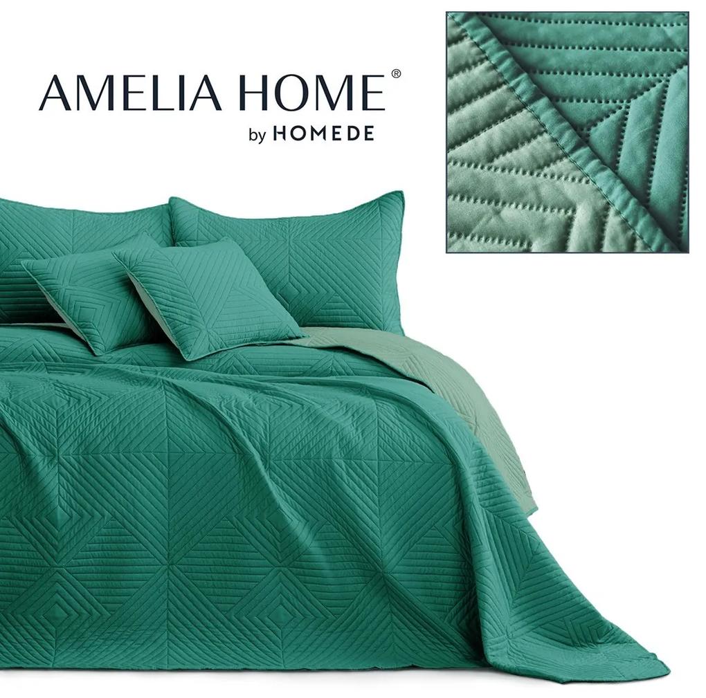 Prehoz na posteľ AmeliaHome Softa zelený