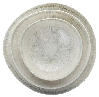 Jedálna sada 24 ks sivá/porcelán