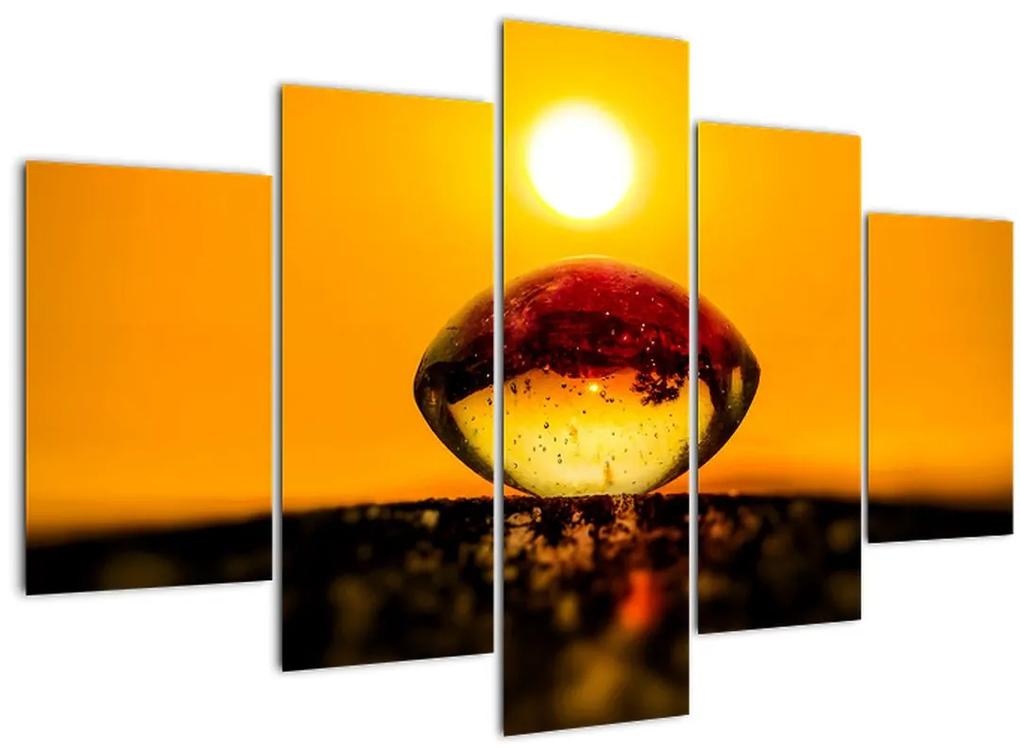 Obraz sklenené kvapky (150x105 cm)