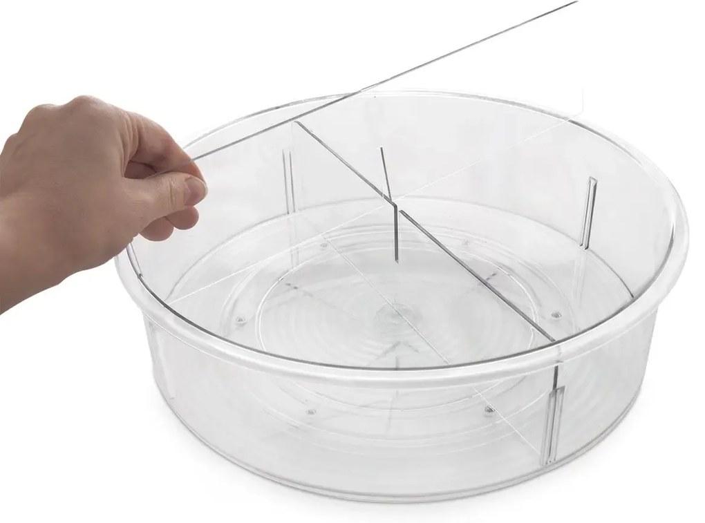 Otočný organizér XXL - LAZY SUSAN Orion - s přepážkami pr. 30cm