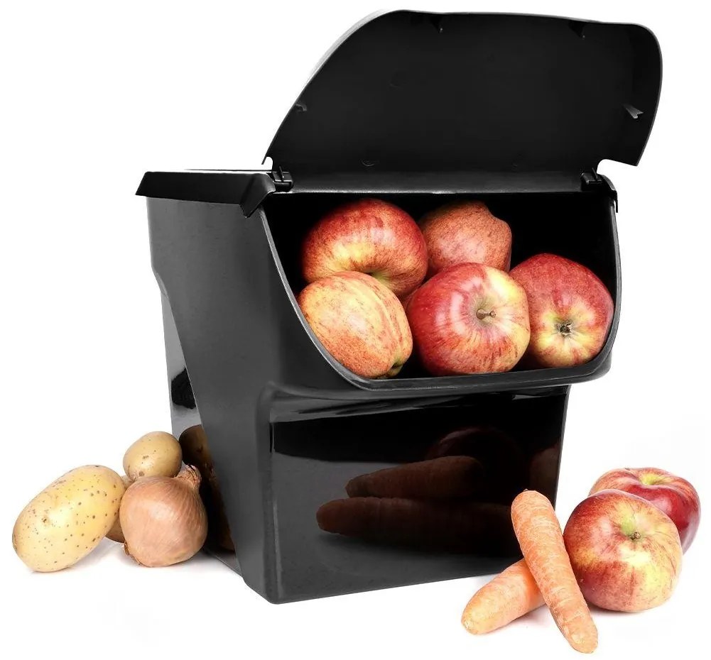 Nádoba na ovocie a zeleninu Vilde 730510-C, 13L čierna